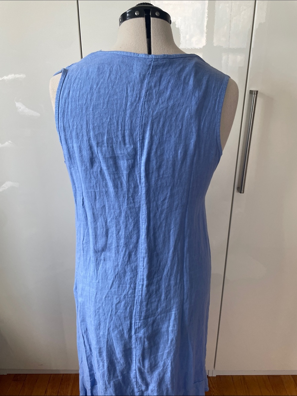 Francesca Bettini Sleeveless V-Neck Slip Dress in Light Blue Size-Large NWT - Picture 6 of 15